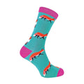 1 Pack Mens Novelty Green Fox Bamboo Socks