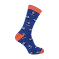 1 Pack Mens Novelty Blue P&a Bamboo Socks