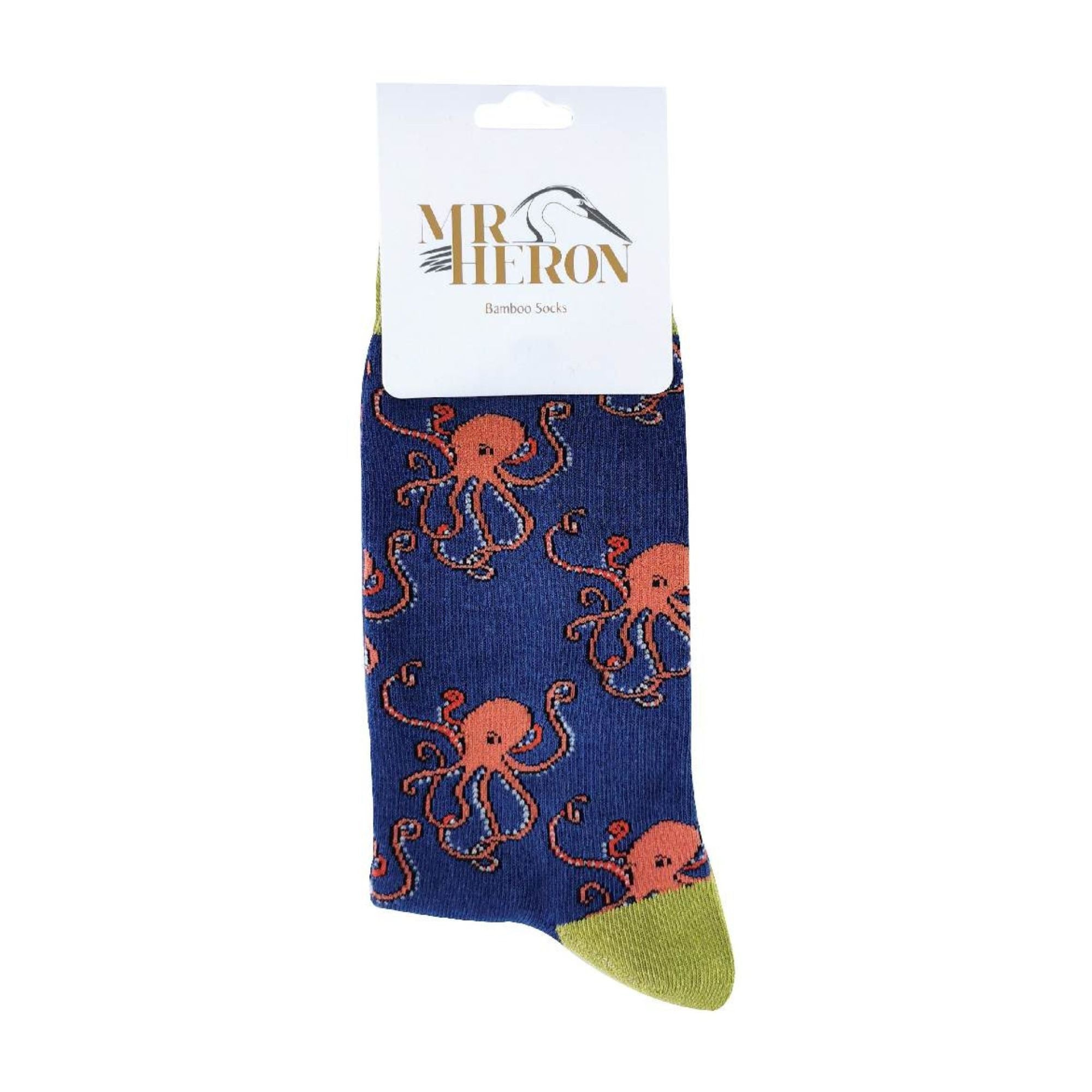 1 Pack Mens Novelty Navy Octopus Bamboo Socks