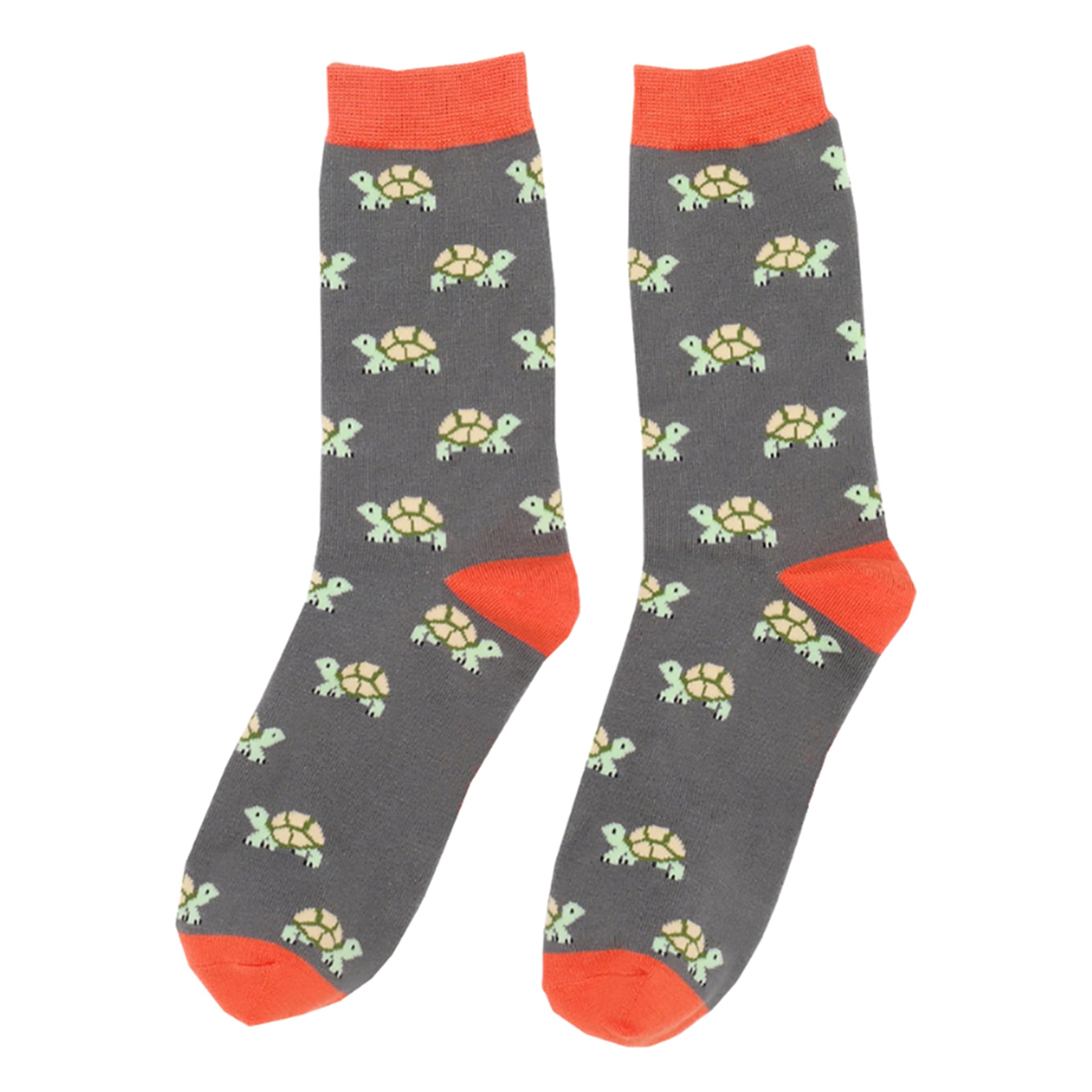 1 Pack Mens Novelty Grey Turtle Bamboo Socks