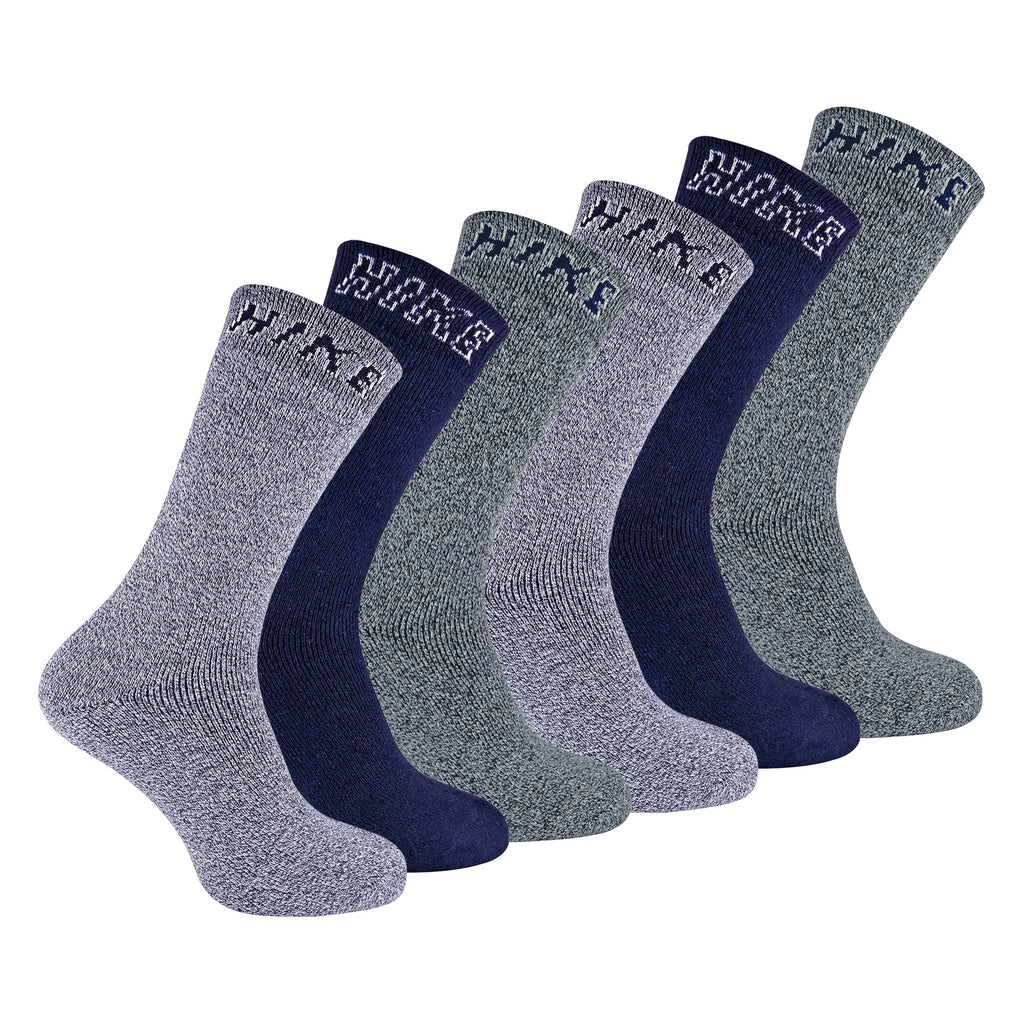 6 Pack Mens Soft Breathable Cotton Hiking Socks for Summer
