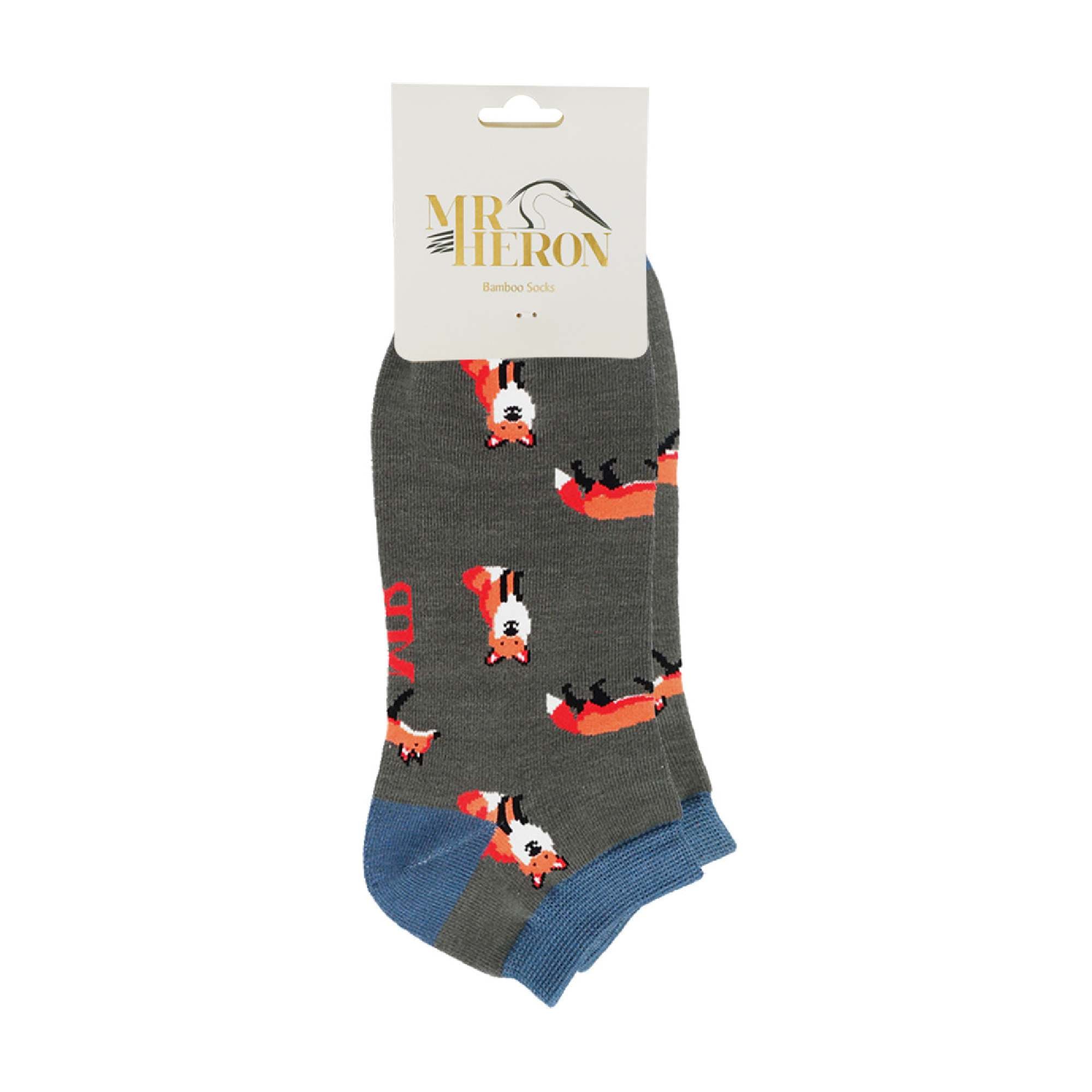 1 Pack Mens Animal Themed Bamboo Trainer Socks
