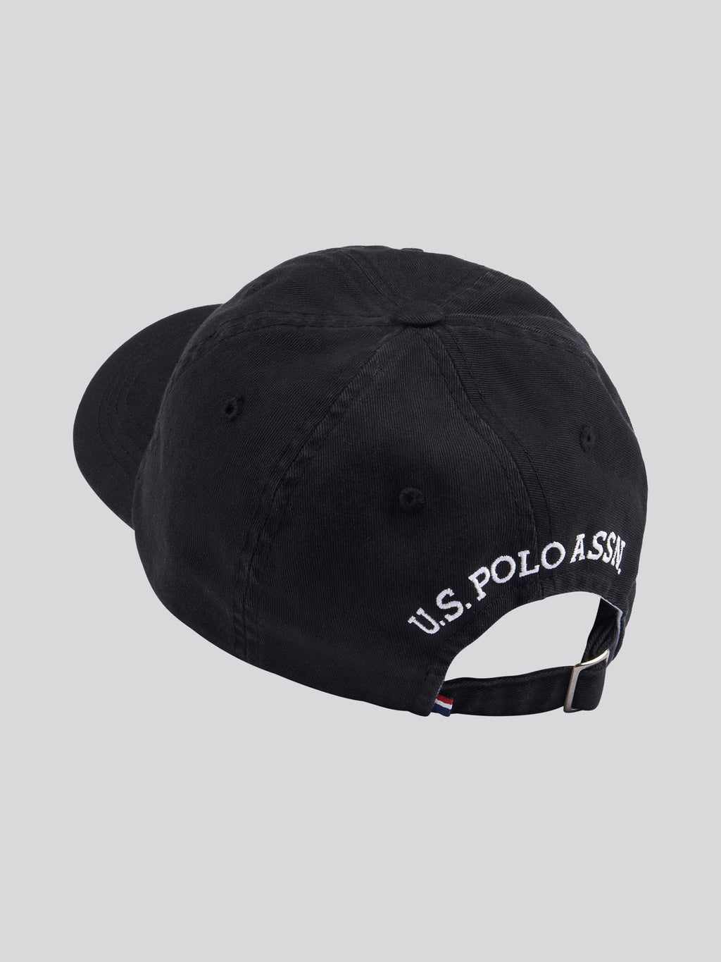 Mens Washed Casual Cap Black Bright White DHM
