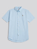 Mens  Short Sleeve Oxford Shirt Ice Blue