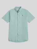 Mens  Short Sleeve Oxford Shirt Aquifer
