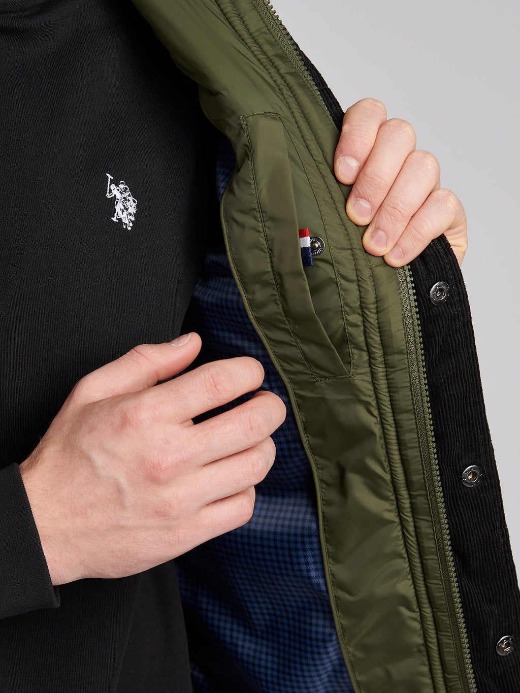 Mens Quilted Hacking Gilet in Forest Night