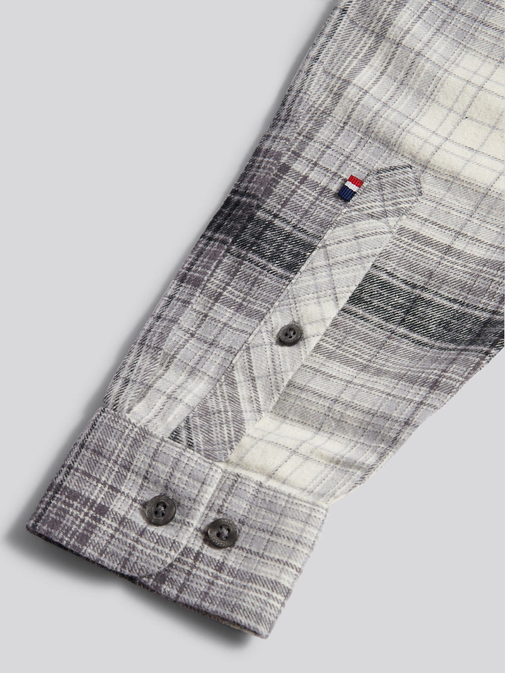 Mens Ombre Check Buttondown Shirt in Black