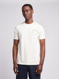 Mens Front/Back Print Graphic T-Shirt in Whisper White