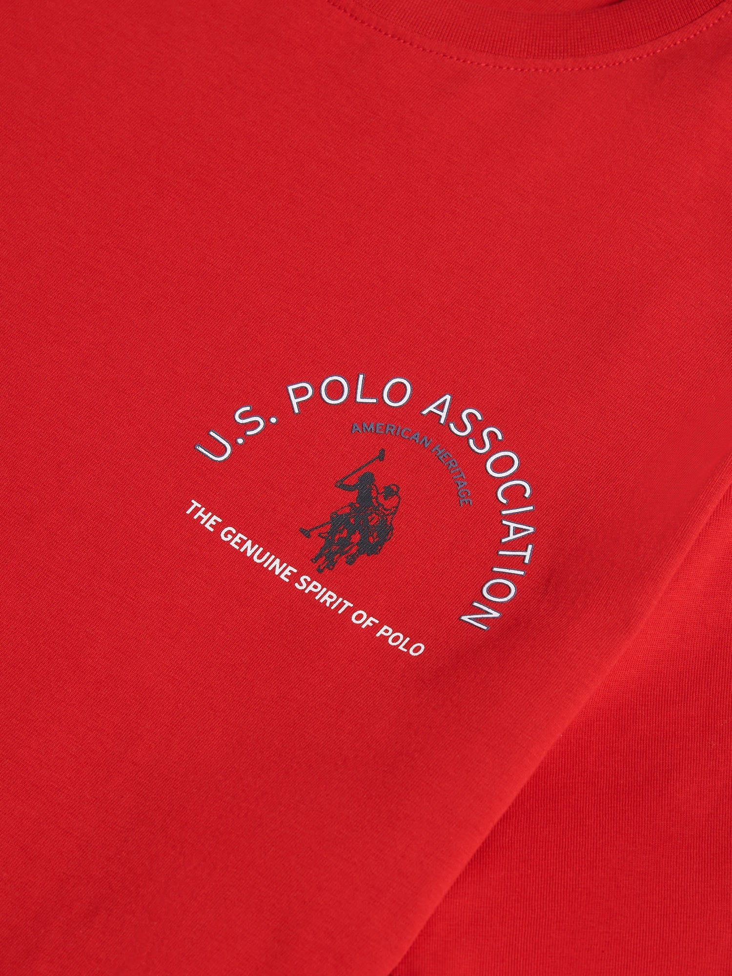 Mens Front/Back Print Graphic T-Shirt in Haute Red