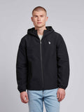 Mens Lightweight Rain Jacket in Black Bright White DHM