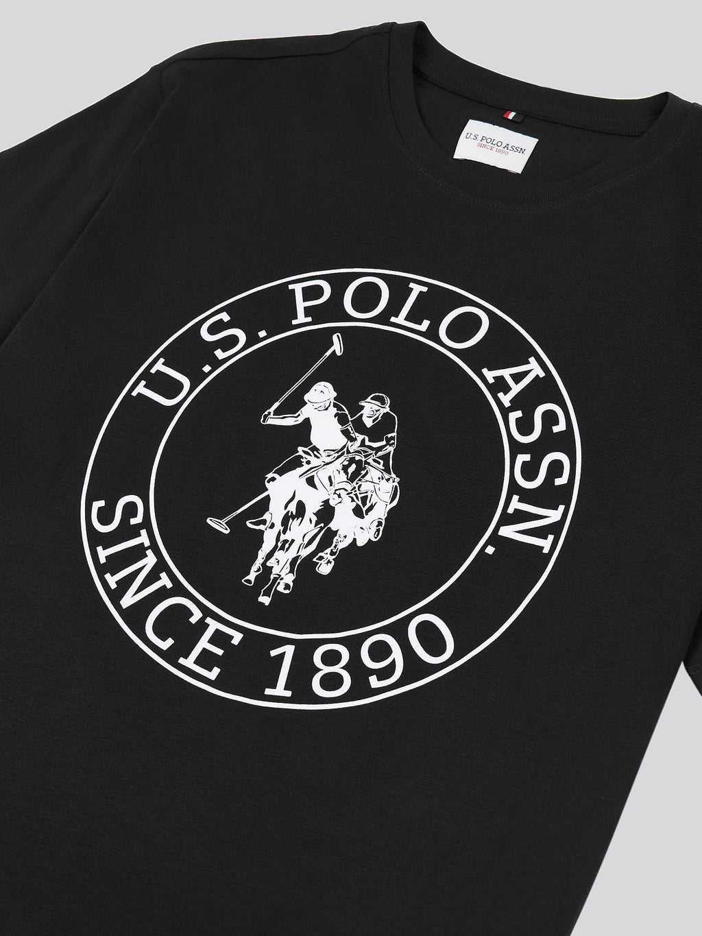 Mens Circle Print T-Shirt in Black