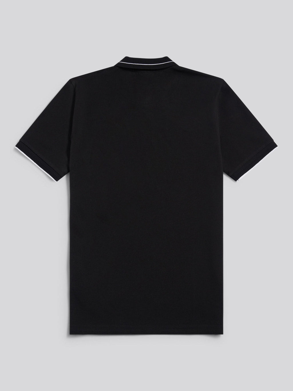 Mens Smart Pique Polo Shirt in Black