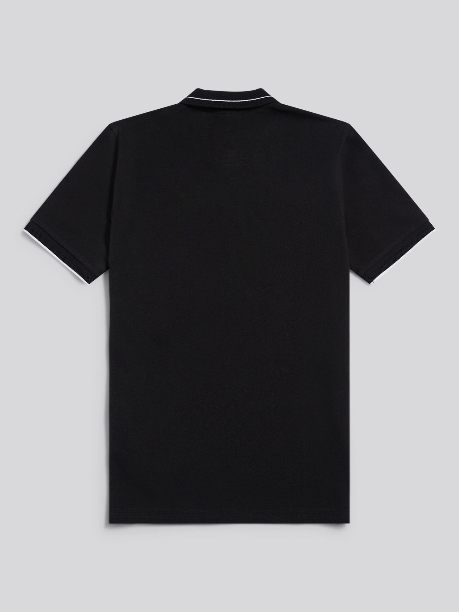 Mens Smart Pique Polo Shirt in Black