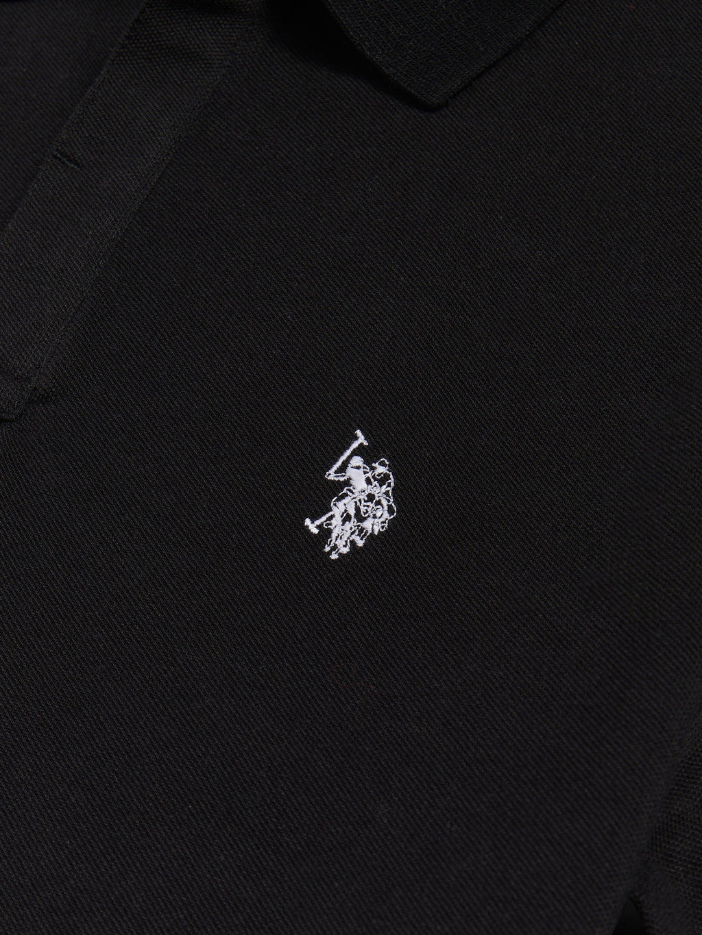 Mens Smart Pique Polo Shirt in Black