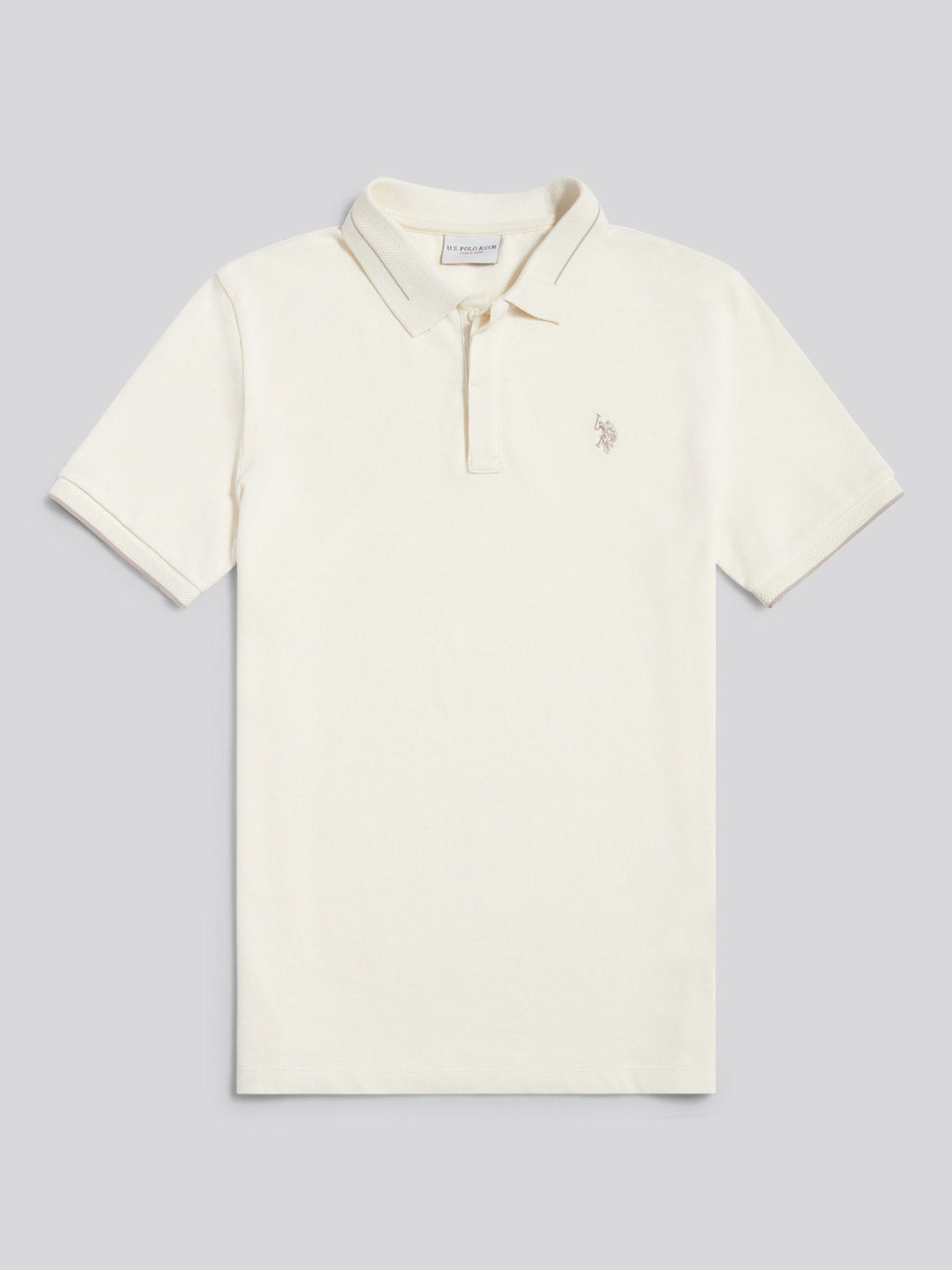 Mens Smart Pique Polo Shirt in Whisper White