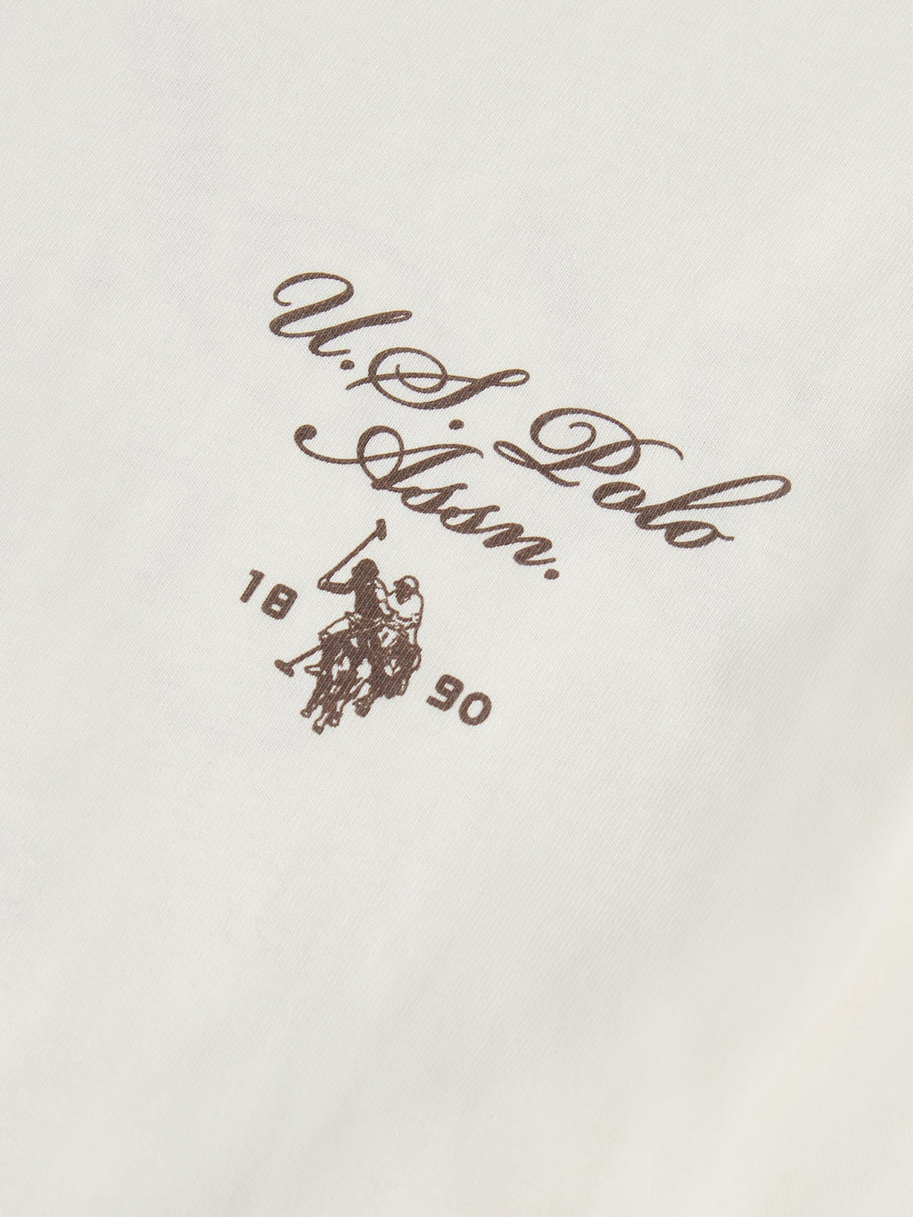 Mens Script Print Back Graphic T-Shirt in Whisper White