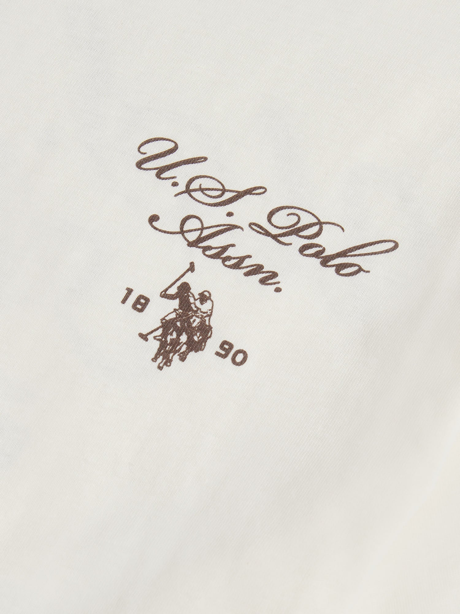 Mens Script Print Back Graphic T-Shirt in Whisper White