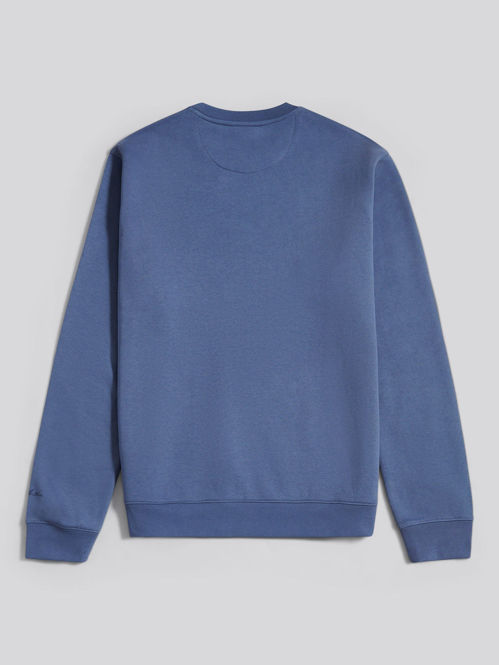 Mens Tonal Double Horsemen Print Crew in Vintage Indigo