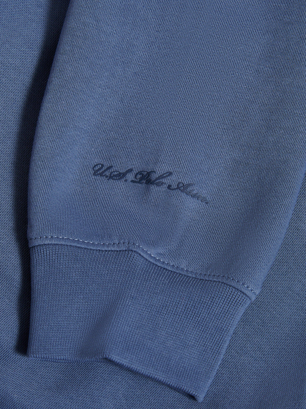 Mens Tonal Double Horsemen Print Crew in Vintage Indigo