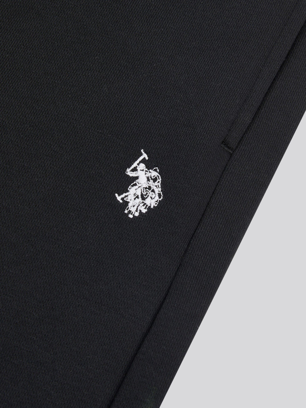 Mens Double Horsemen Straight Leg Jogger in Black
