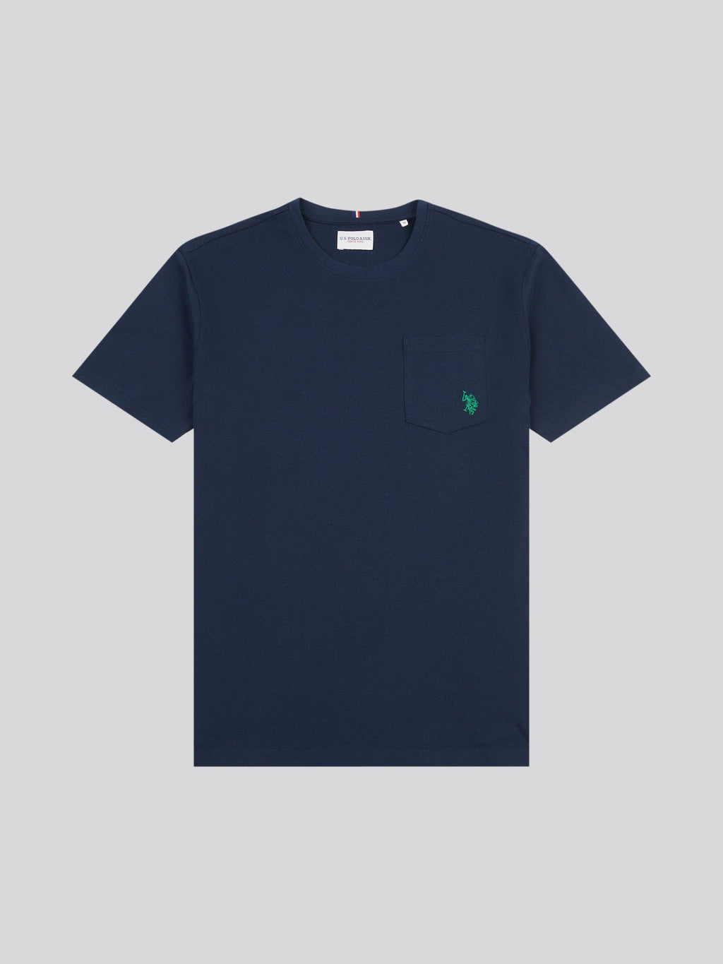 Mens Double Horsemen Pocket T-Shirt in Dark Sapphire Navy
