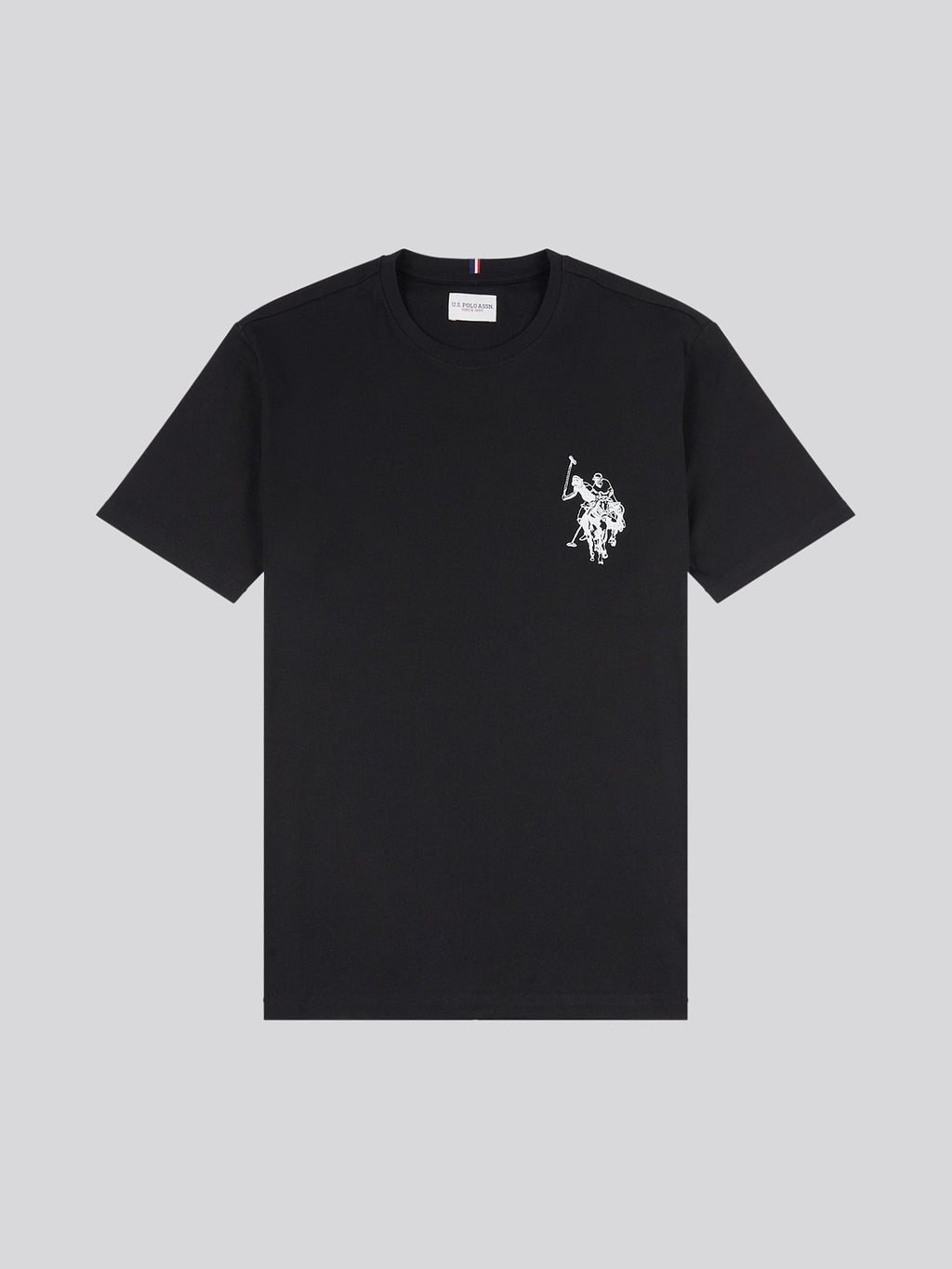 Mens Large Player T-Shirt in Black Bright White DHM
