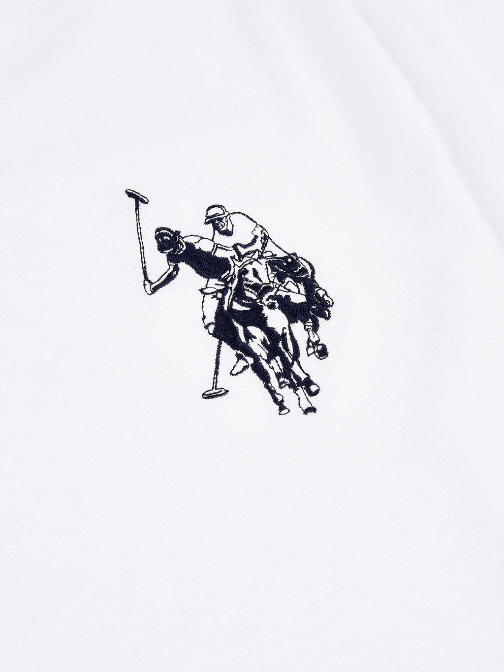 Mens Large Player T-Shirt in White / Dark Sapphire Navy DHM