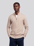Mens Smart Checkerboard Zip Through Funnel in Atmosphere
