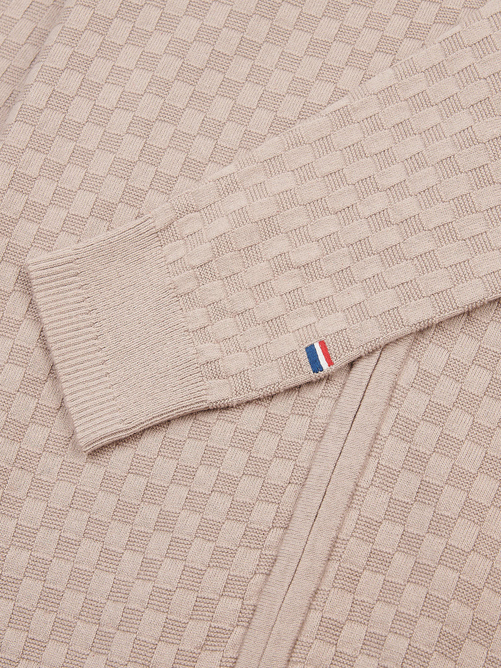 Mens Smart Checkerboard Zip Through Funnel in Atmosphere