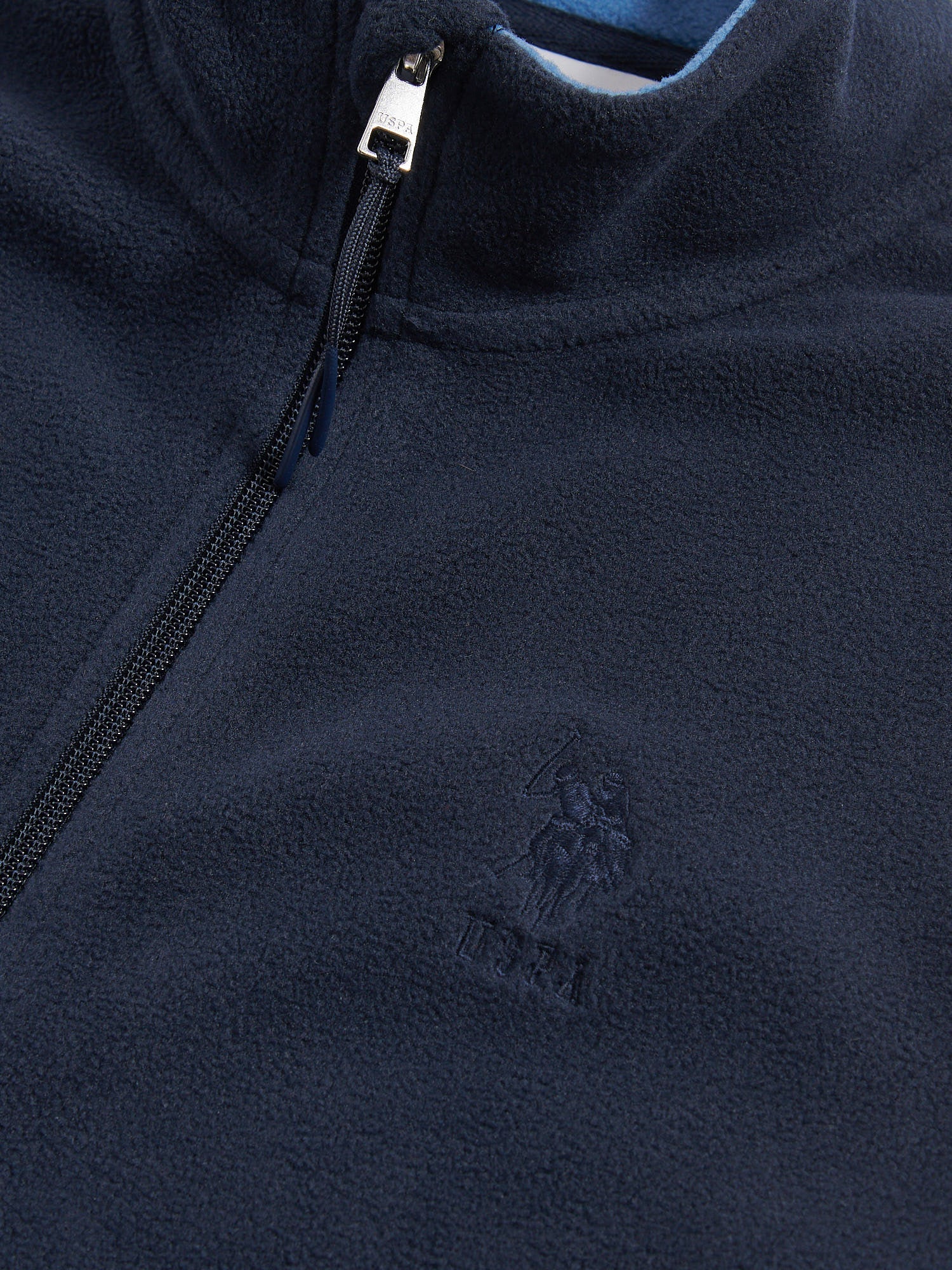 Mens Micro Fleece Gilet in Dark Sapphire Navy / Moonlight Blue DHM