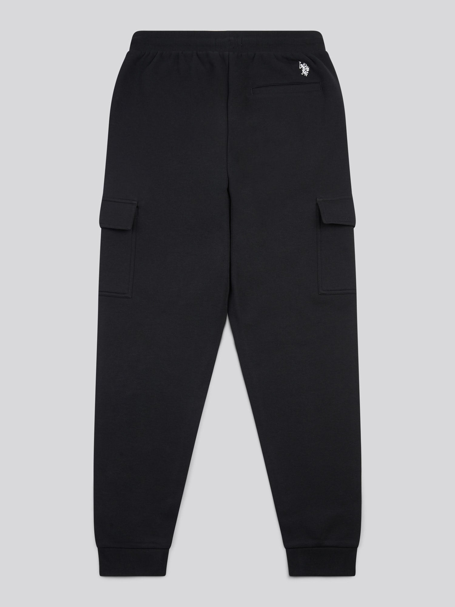 Mens Double Horsemen Cargo Sweat Jogger in Black