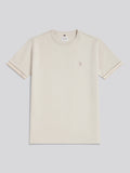 Mens Twill Taped T-Shirt Beige