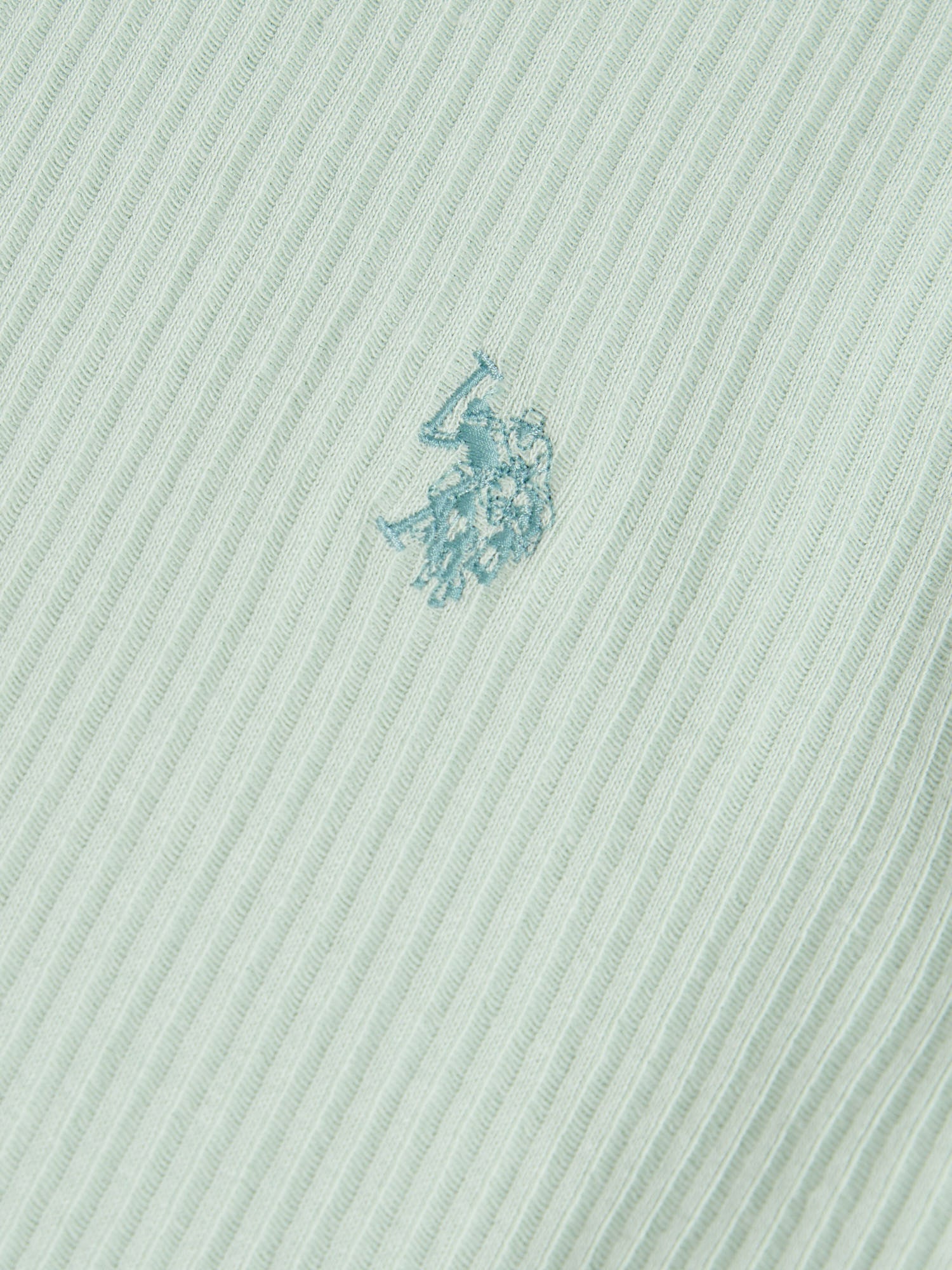 Mens Rib Texture T-Shirt Aqua Foam