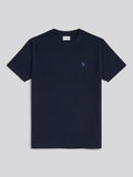 Mens Rib Texture T-Shirt Dark Sapphire Navy