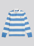 Mens Classic Stripe Rugby Shirt Whisper White