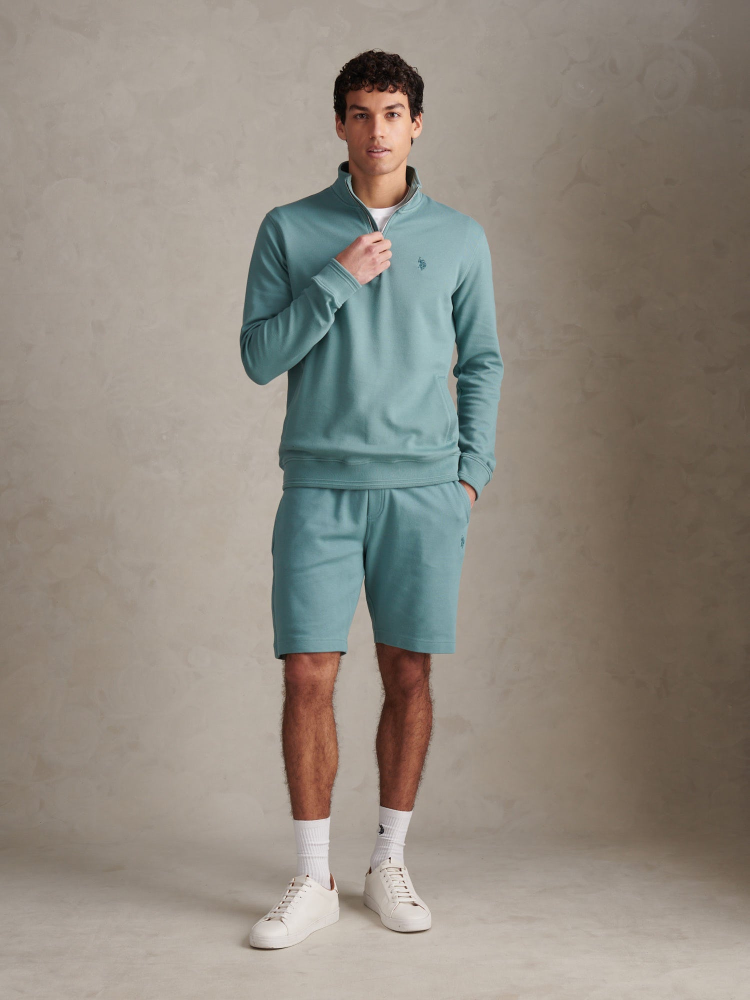 Mens Twill Texture Jersey Short Arctic