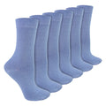 Ladies 6 Pack Bamboo & Merino Wool Blend Socks