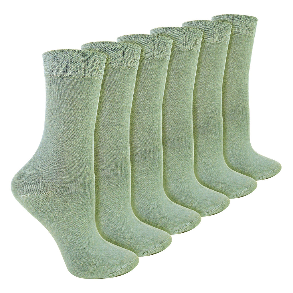 Ladies 6 Pack Bamboo & Merino Wool Blend Socks