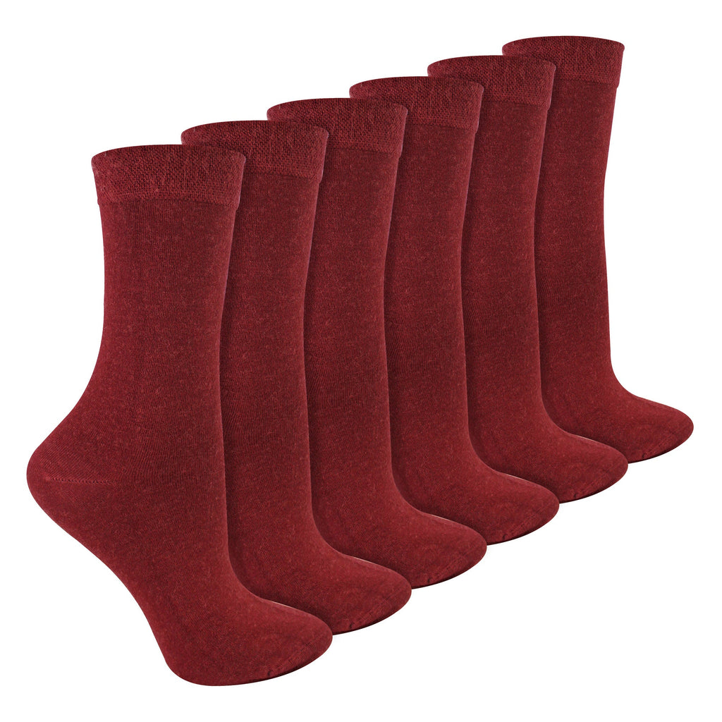 Ladies 6 Pack Bamboo & Merino Wool Blend Socks