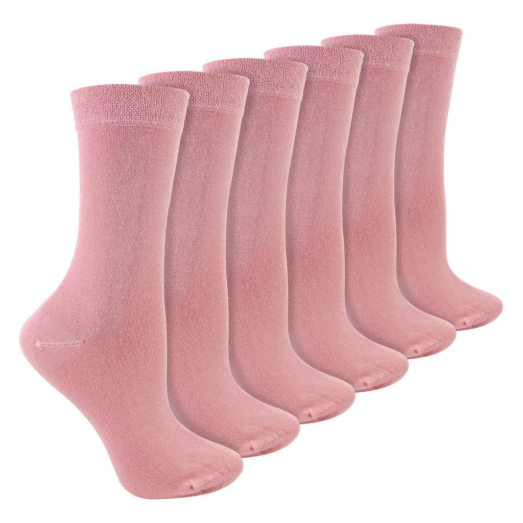 Ladies 6 Pack Bamboo & Merino Wool Blend Socks