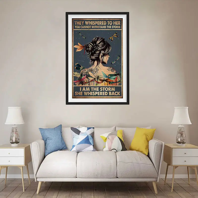Dragonfly Girl Canvas Art Print – Inspirational Wall Decor