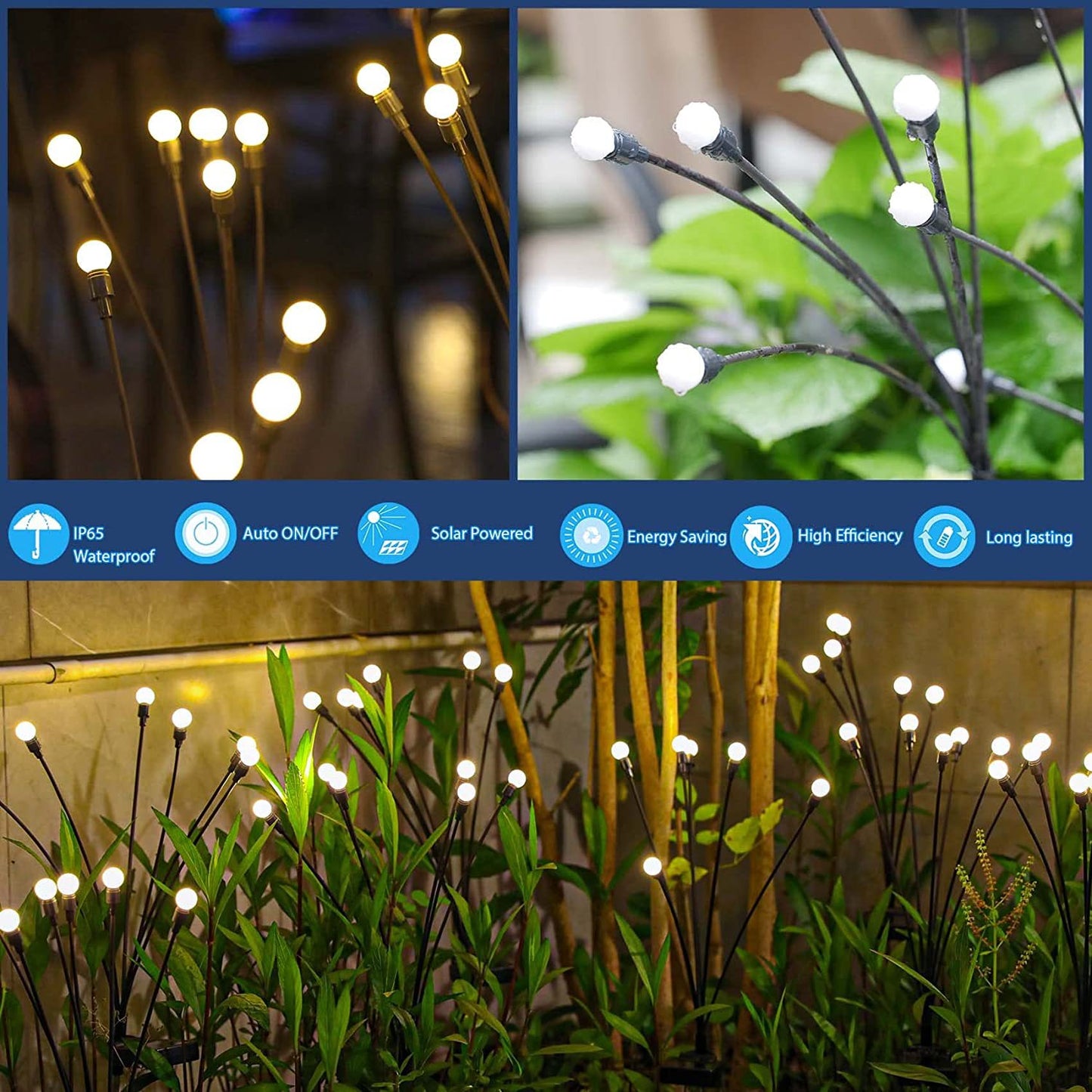 Solar Firefly Garden LED Lamp Decoration