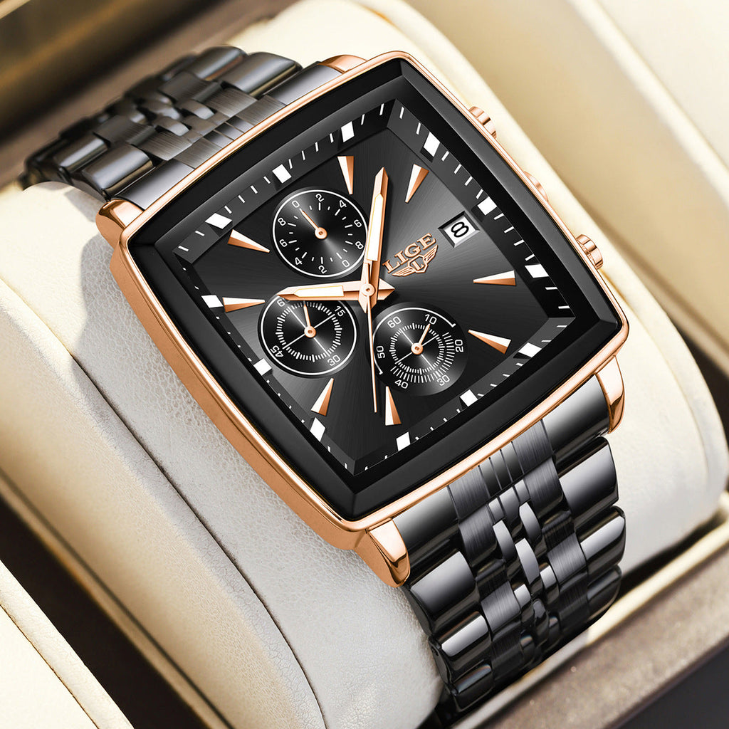 Business Personality Large Dial Square Watch Men