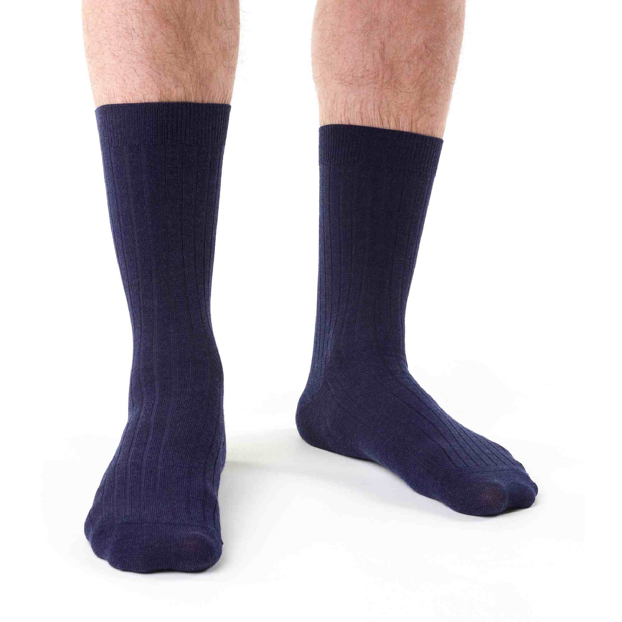 1 Pack Mens Non Elastic Merino Wool Socks