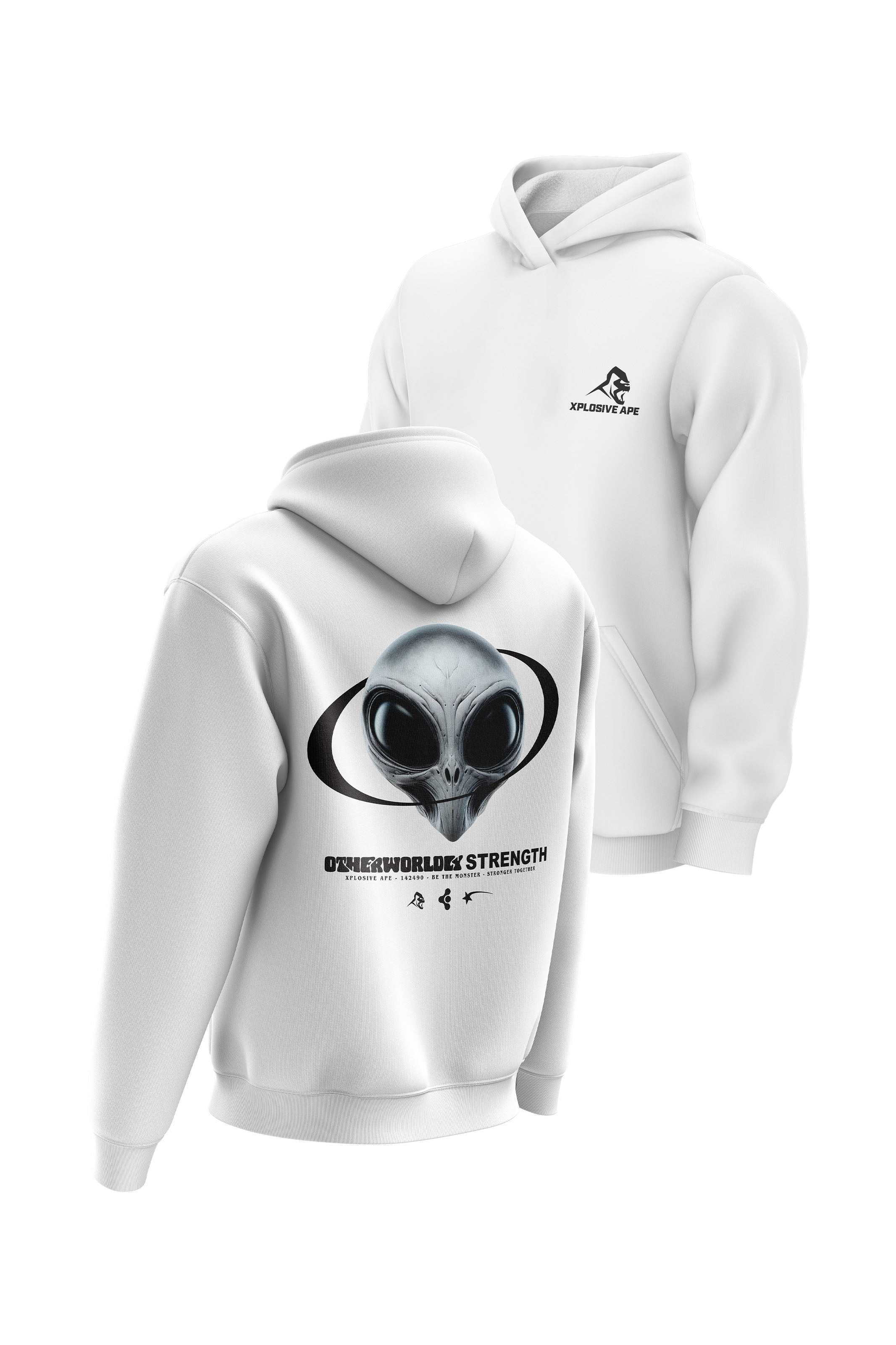 XAPE Otherworldly Strength Hoodie - White