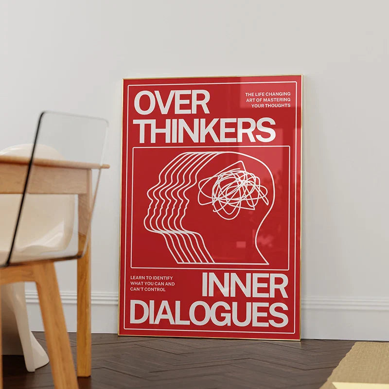 Overthinkers Typography Poster – Modern Minimal Wall Art Print