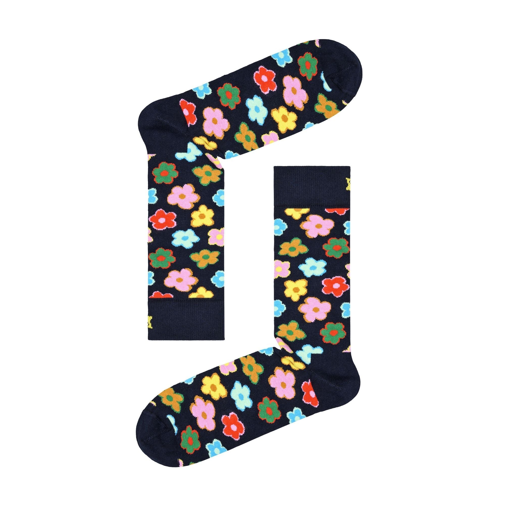 1 Pack Mens & Ladies Cotton Flower Design Socks