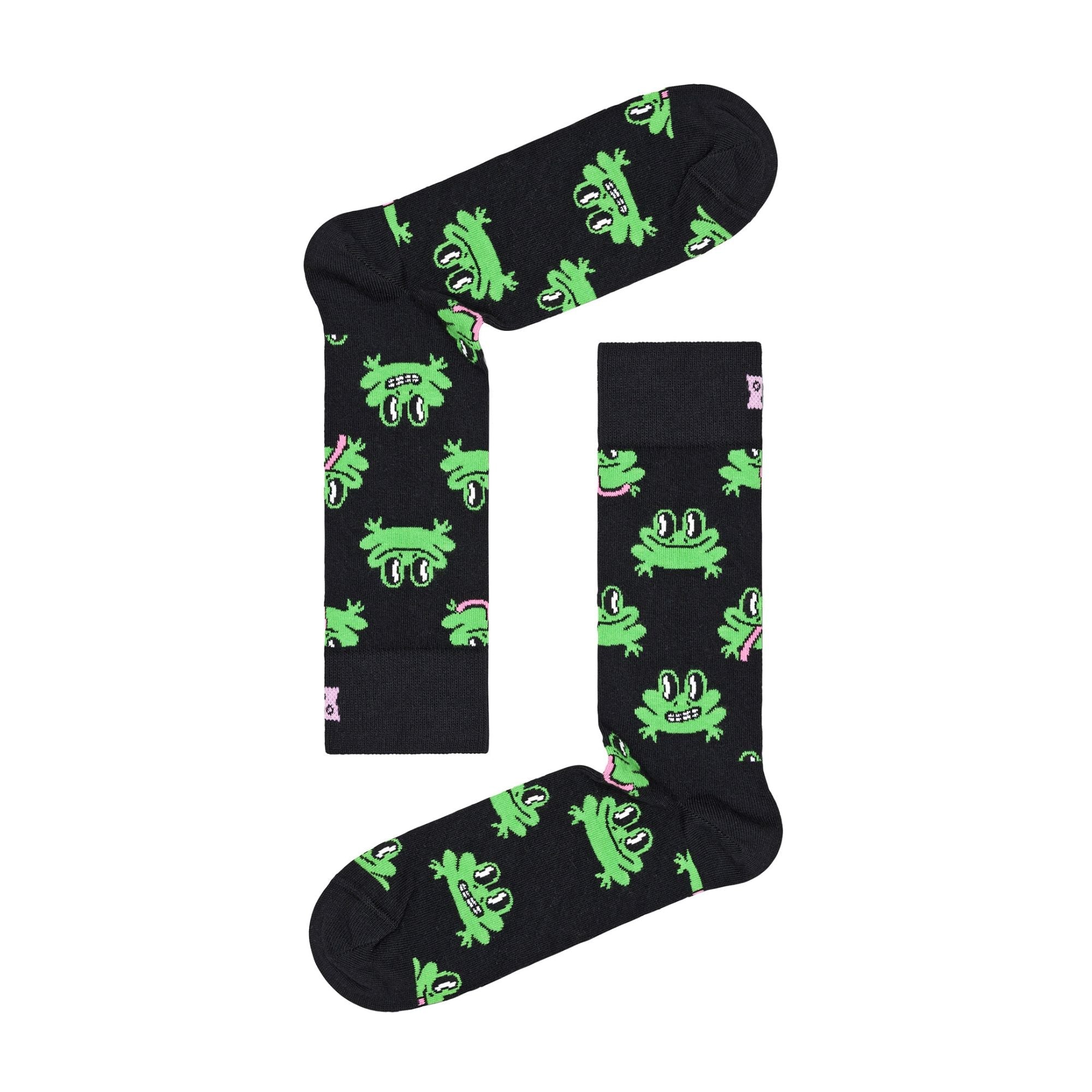 1 Pack Mens & Ladies Cotton Black Frog Design Socks