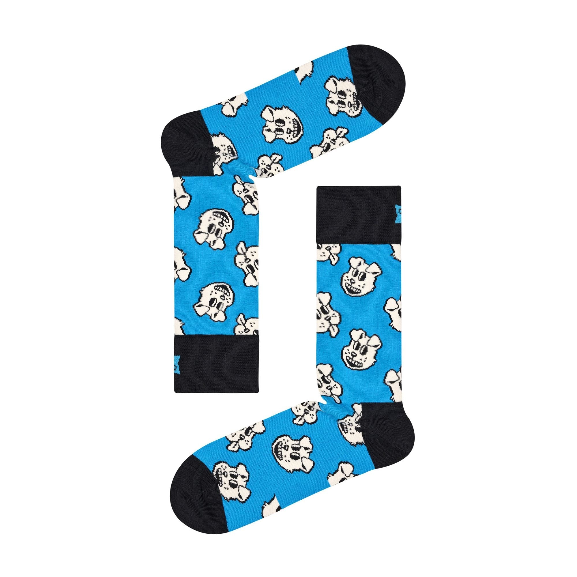 1 Pack Mens & Ladies Cotton Blue Doggo Design Socks