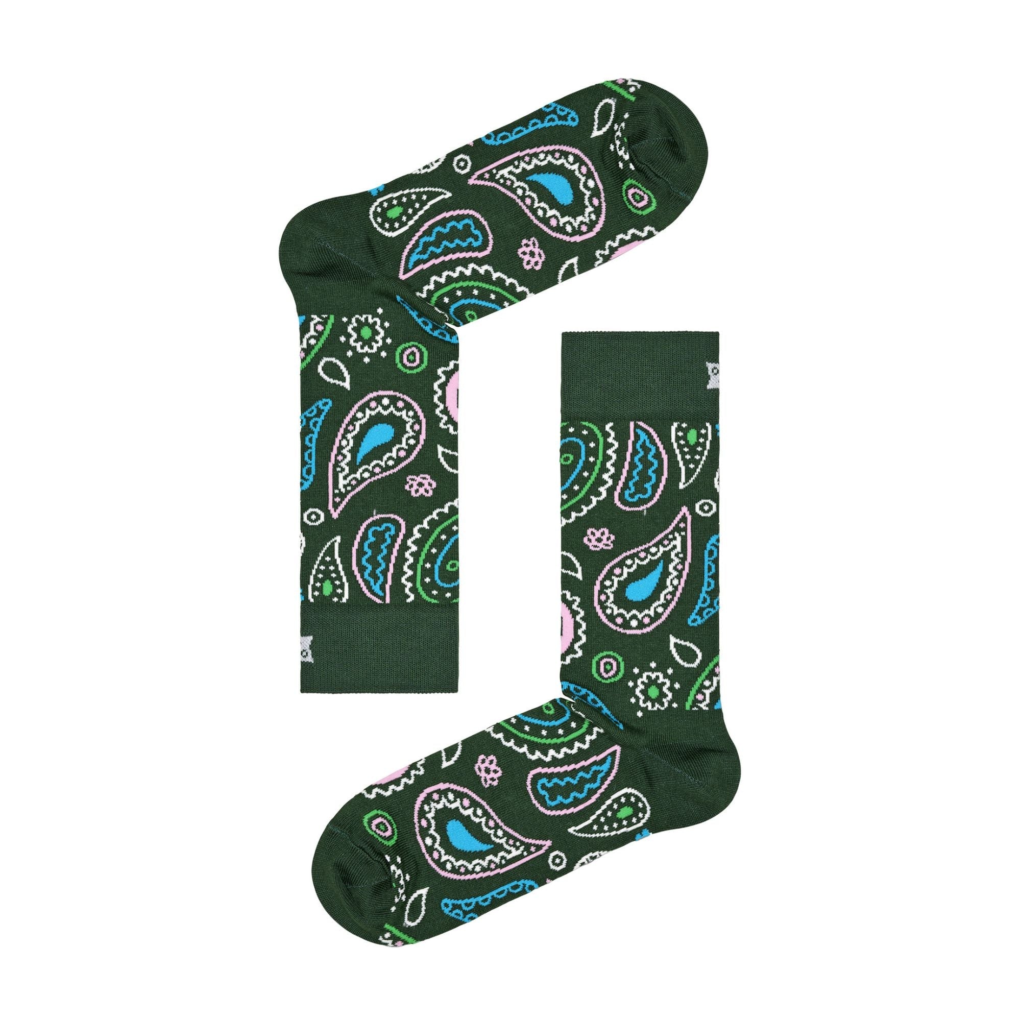 1 Pack Mens & Ladies Cotton Green Paisley Design Socks